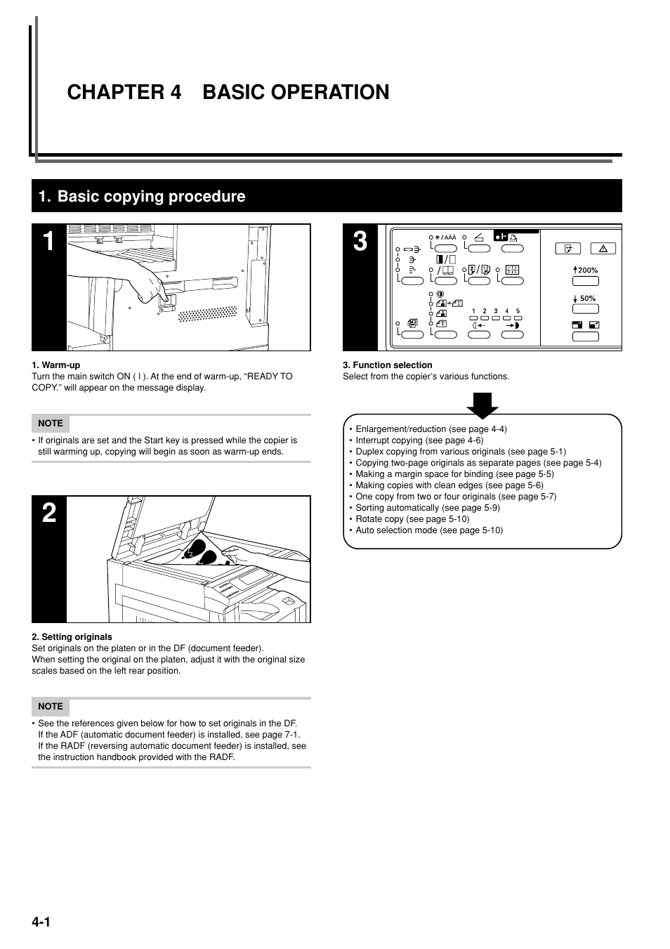 Chapter 4 basic operation | TA Triumph-Adler DC 2020 User Manual | Page 20 / 73