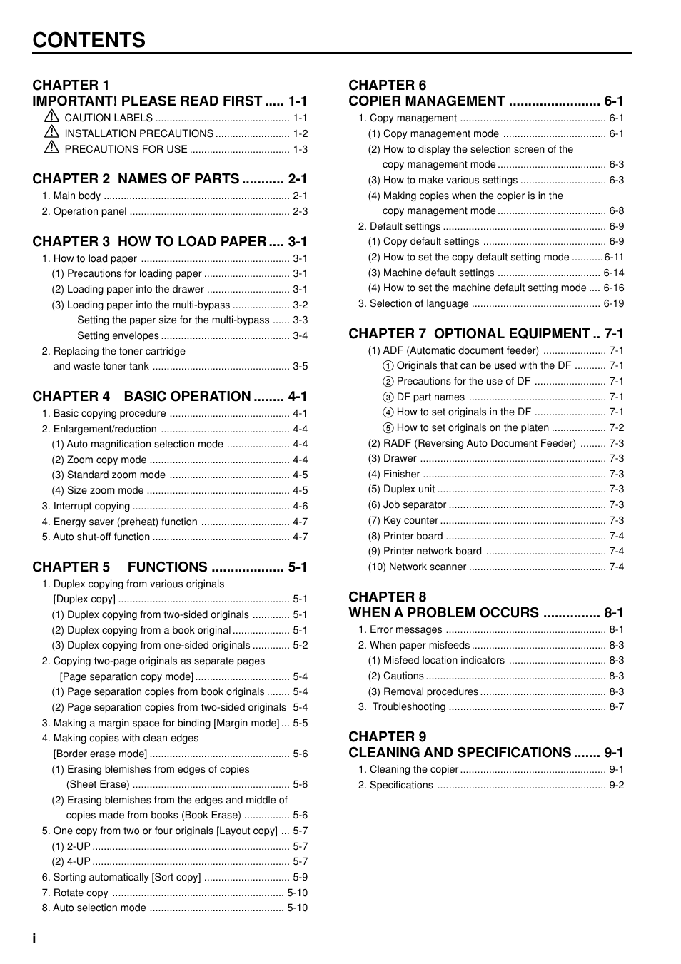 TA Triumph-Adler DC 2020 User Manual | Page 4 / 73
