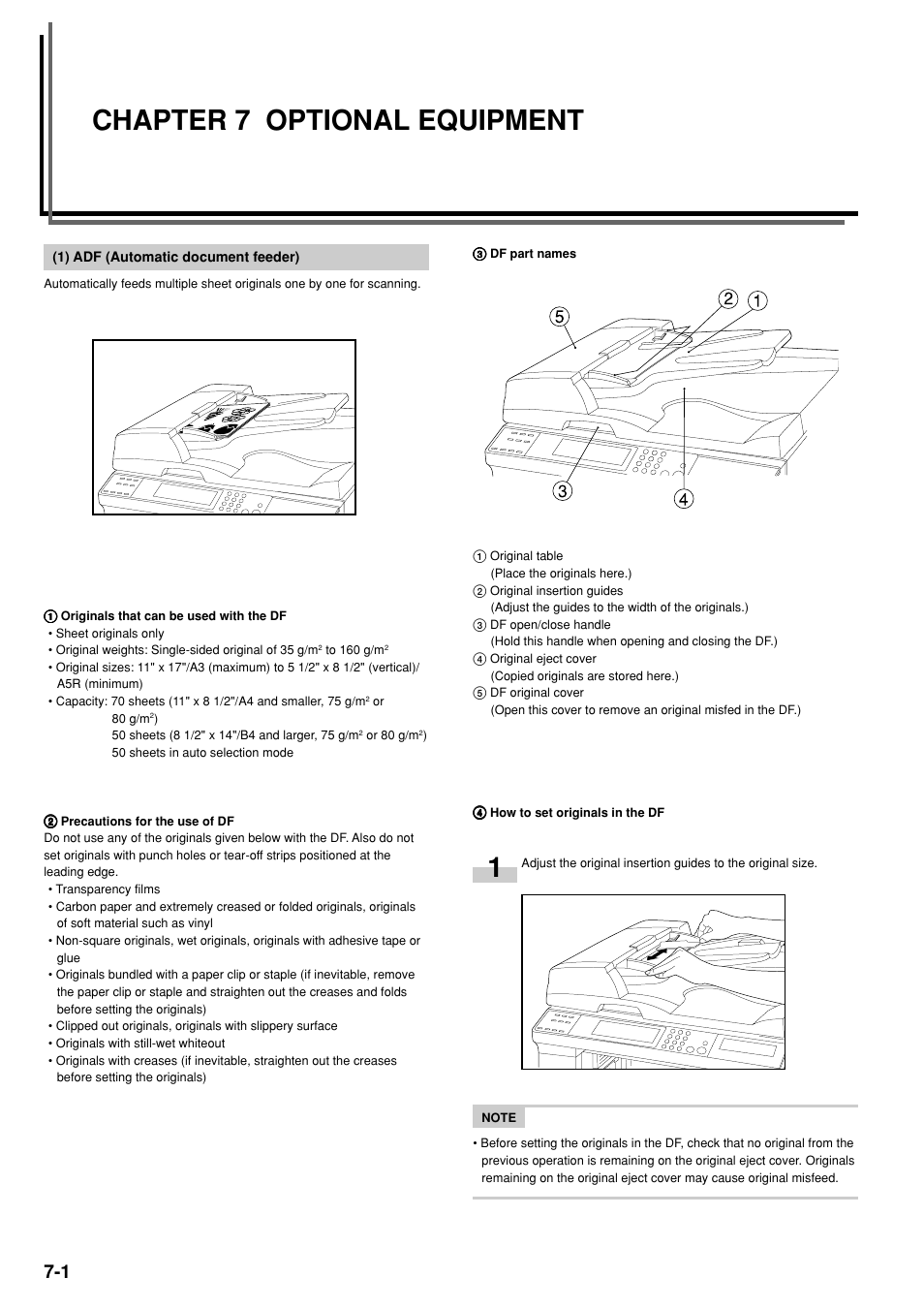 1chapter 7 optional equipment | TA Triumph-Adler DC 2020 User Manual | Page 56 / 73