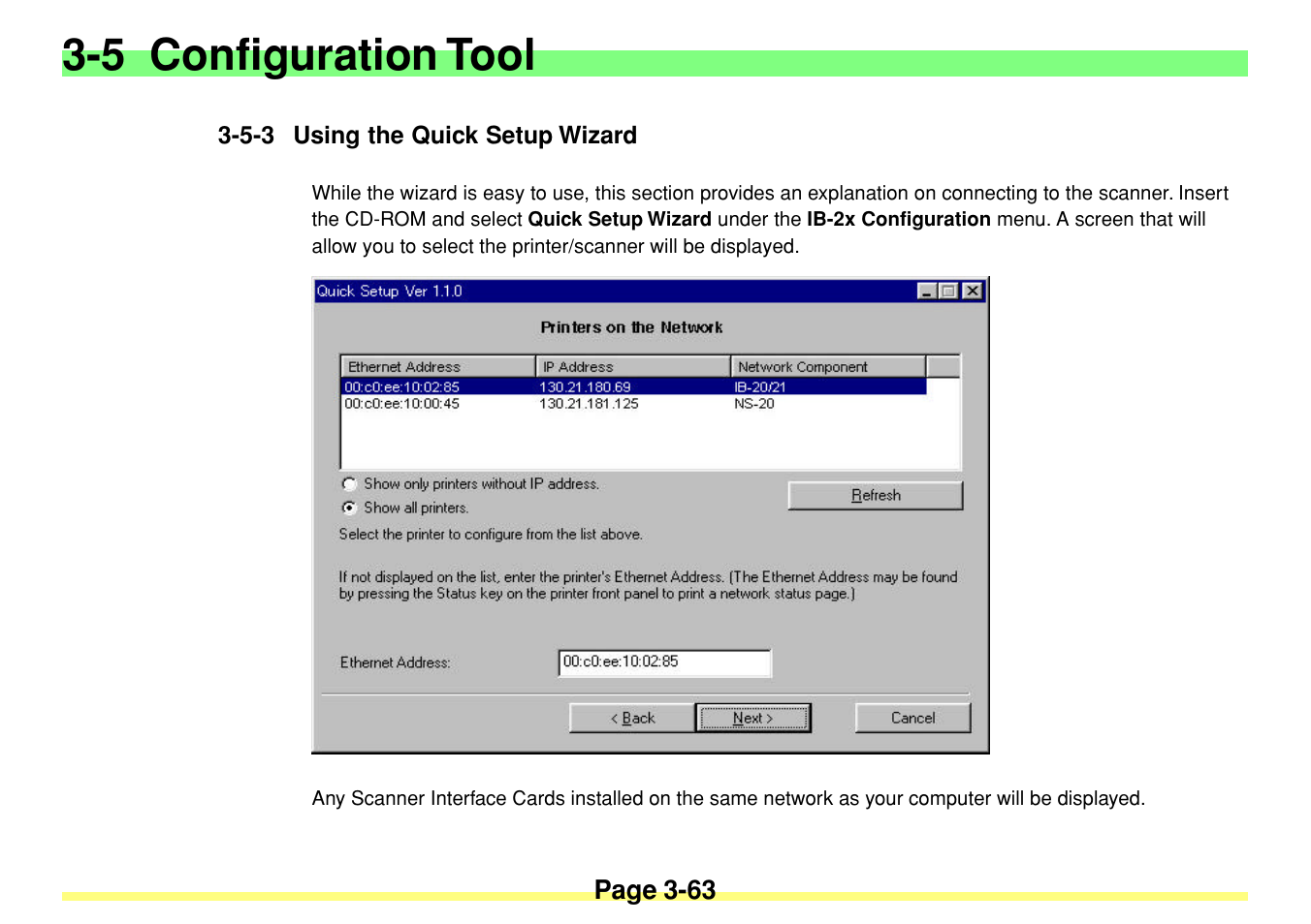 5-3 using the quick setup wizard, 5-3 using the quick setup wizard -63, 5 configuration tool | TA Triumph-Adler DC 2020 User Manual | Page 106 / 113