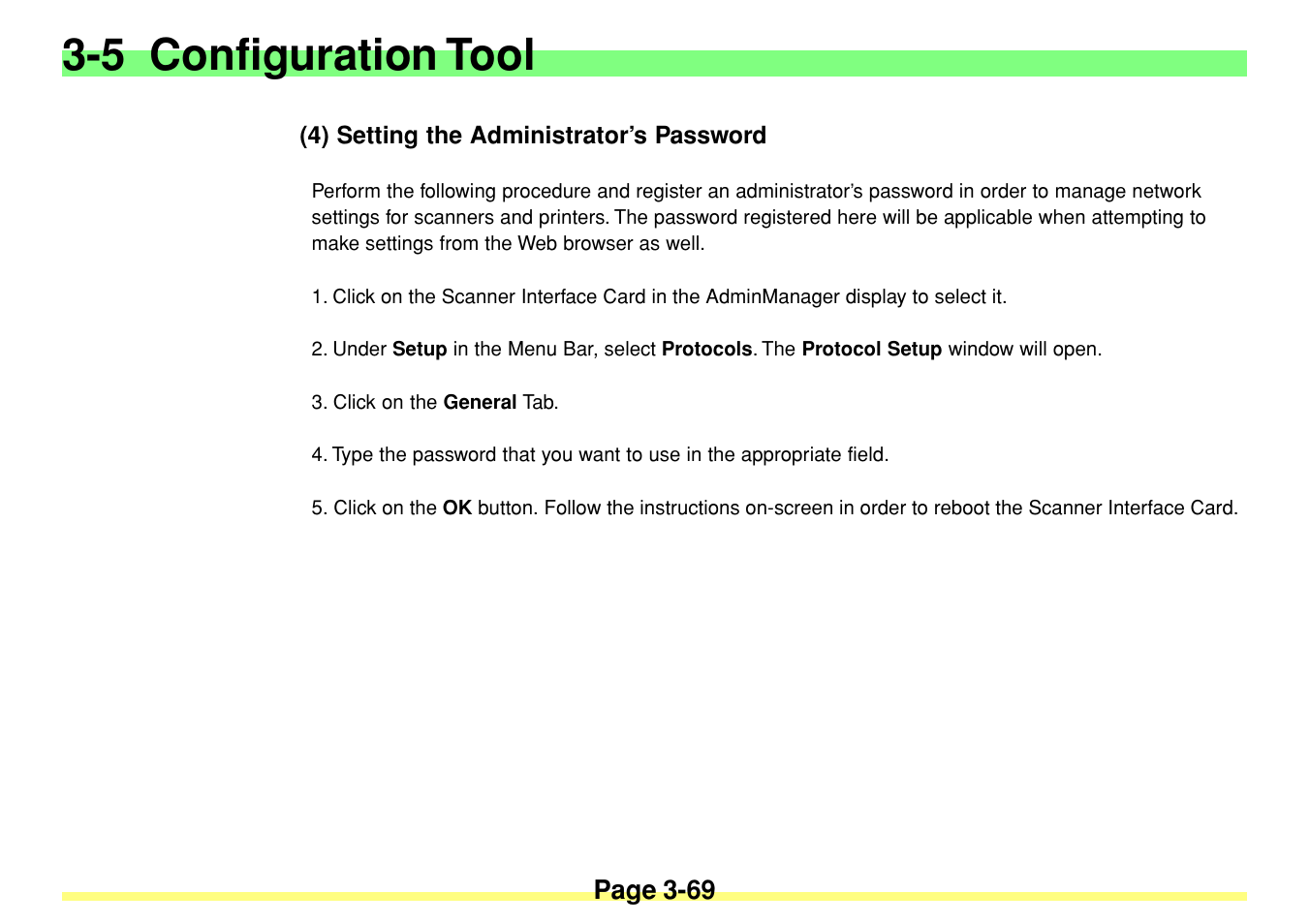 4) setting the administrator’s password, 4) setting the administrator’s password -69, 5 configuration tool | TA Triumph-Adler DC 2020 User Manual | Page 112 / 113