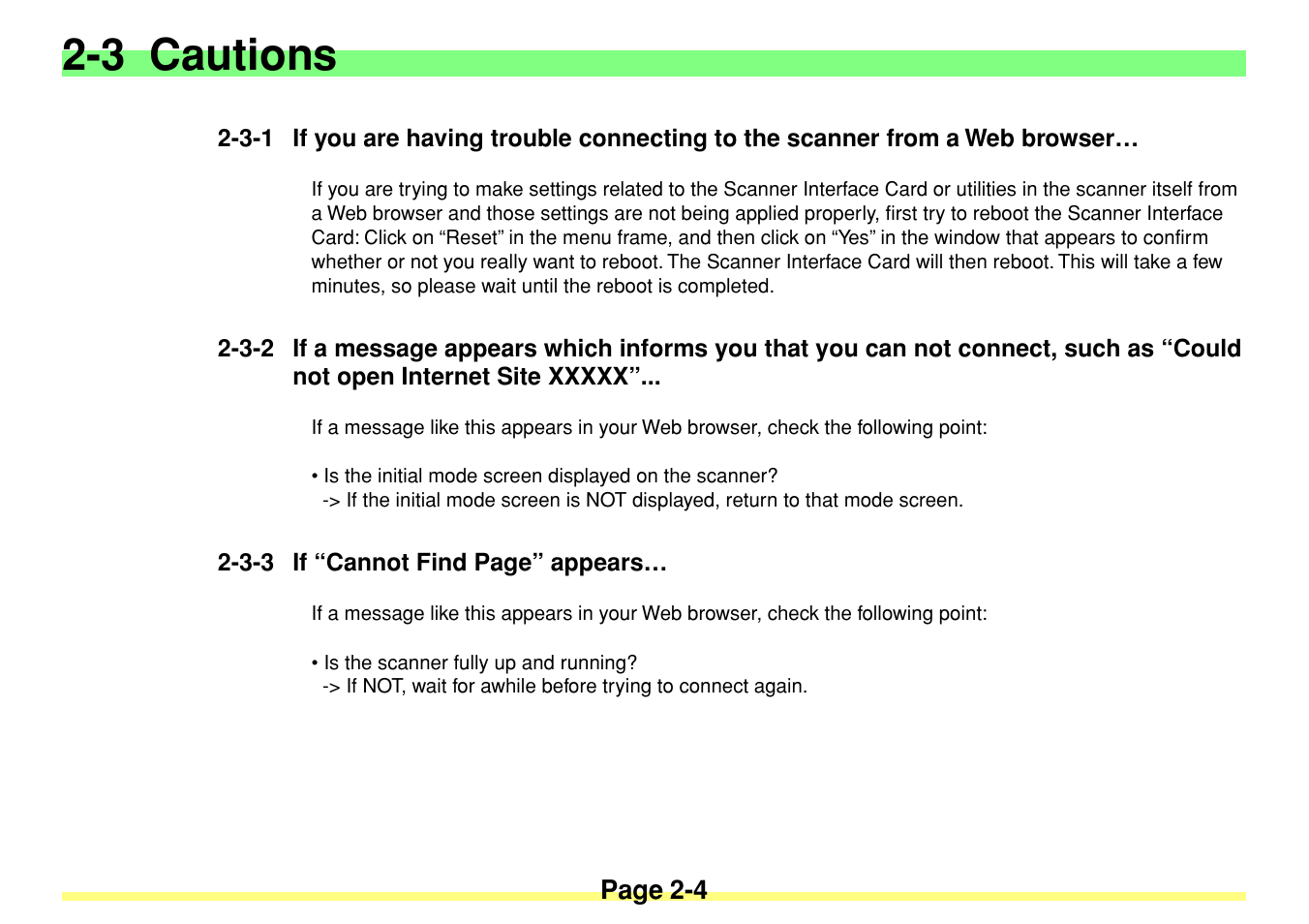 3 cautions, 3 cautions -4, From a web browser… -4 | TA Triumph-Adler DC 2020 User Manual | Page 22 / 113