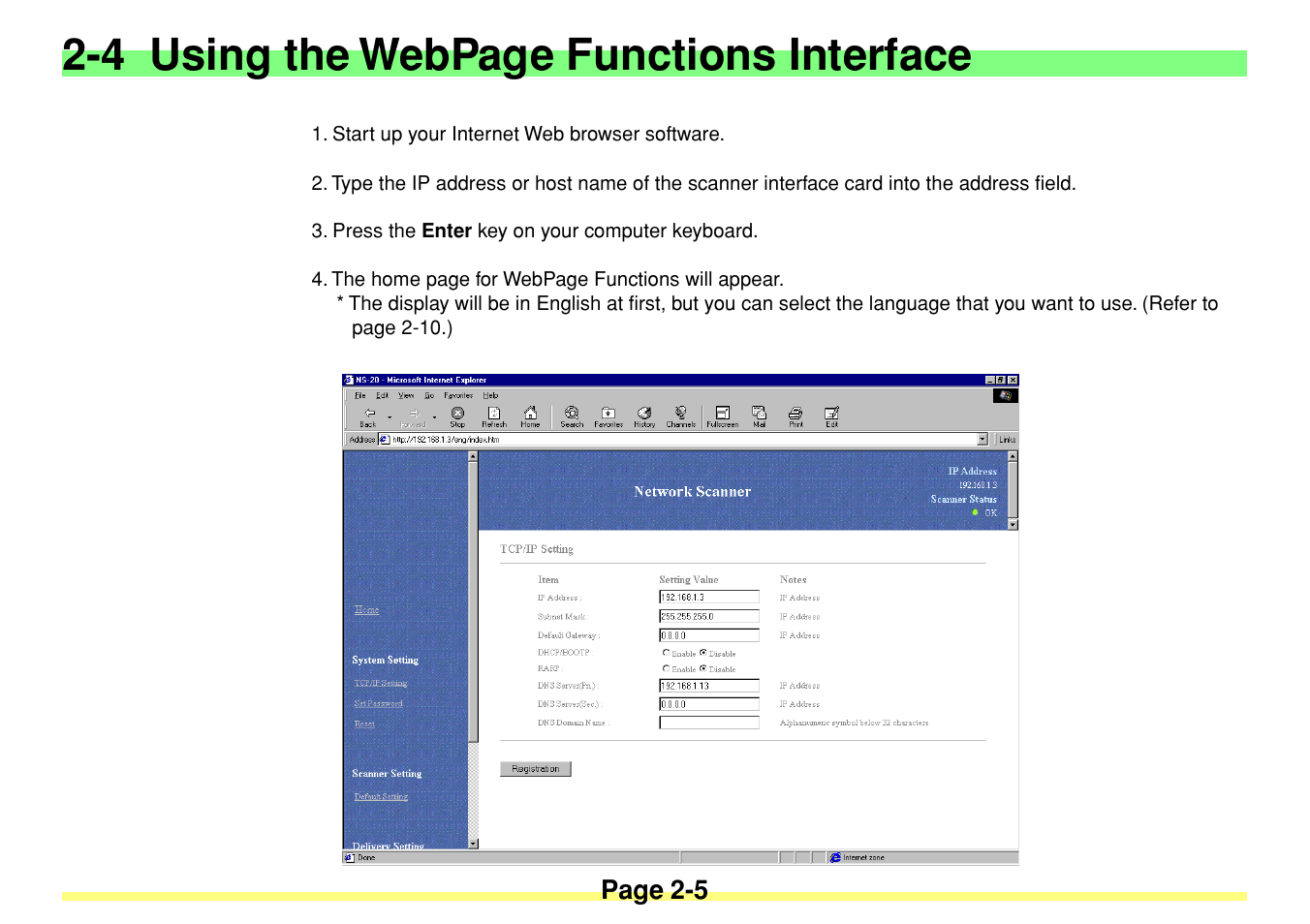 9-2 destination address list -23, 4 using the webpage functions interface | TA Triumph-Adler DC 2020 User Manual | Page 23 / 113
