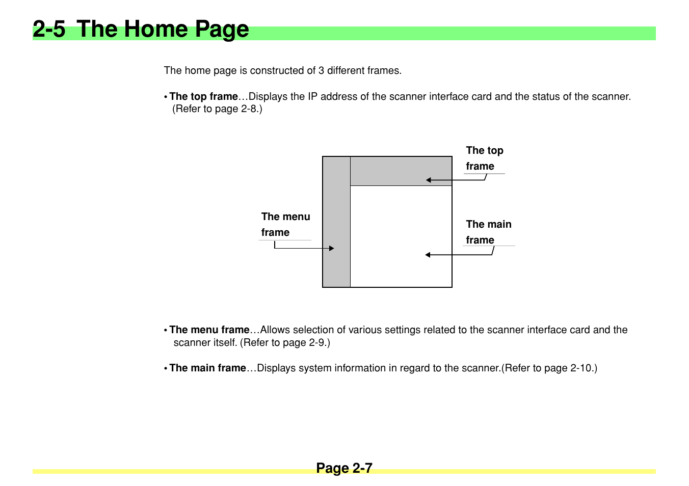 5 the home page, Page 2-7 | TA Triumph-Adler DC 2020 User Manual | Page 25 / 113