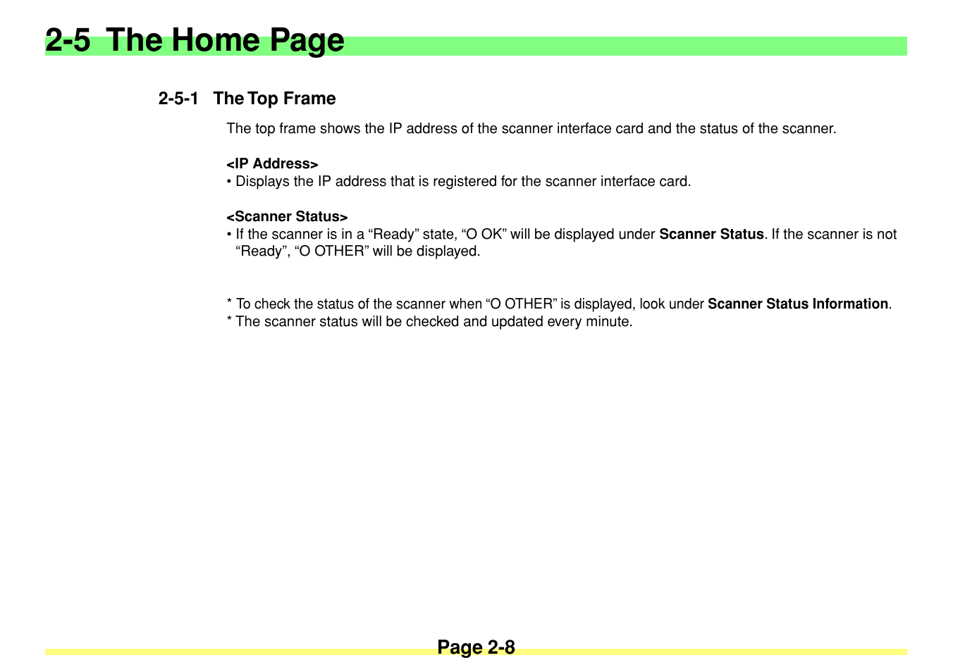 5-1 the top frame, 5-1 the top frame -8, 5 the home page | TA Triumph-Adler DC 2020 User Manual | Page 26 / 113