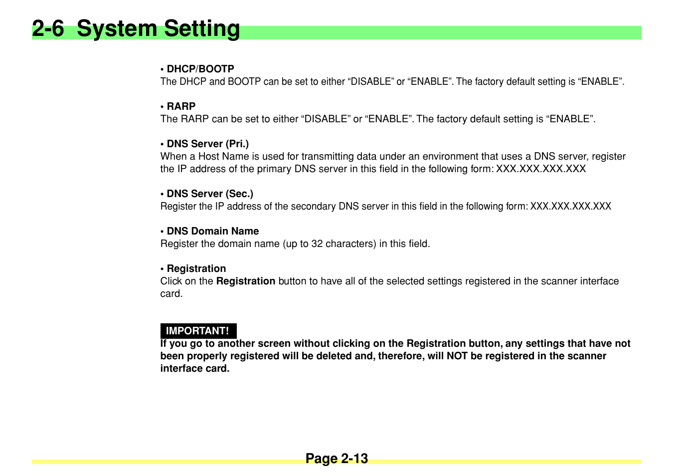 6 system setting, Page 2-13 | TA Triumph-Adler DC 2020 User Manual | Page 31 / 113