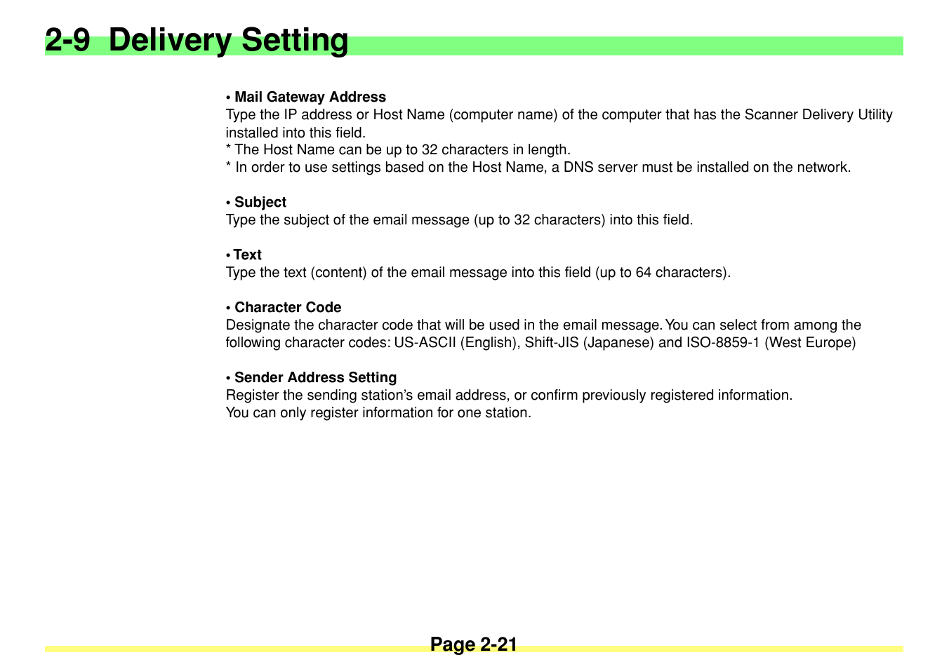 9 delivery setting | TA Triumph-Adler DC 2020 User Manual | Page 39 / 113
