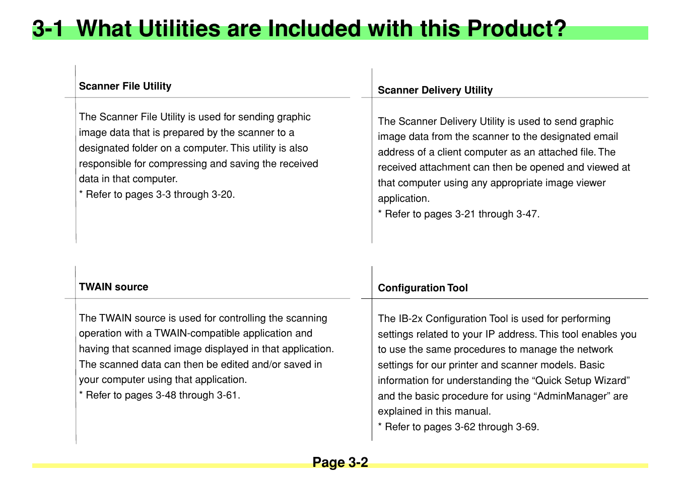 1 what utilities are included with this product, Page 3-2 | TA Triumph-Adler DC 2020 User Manual | Page 45 / 113