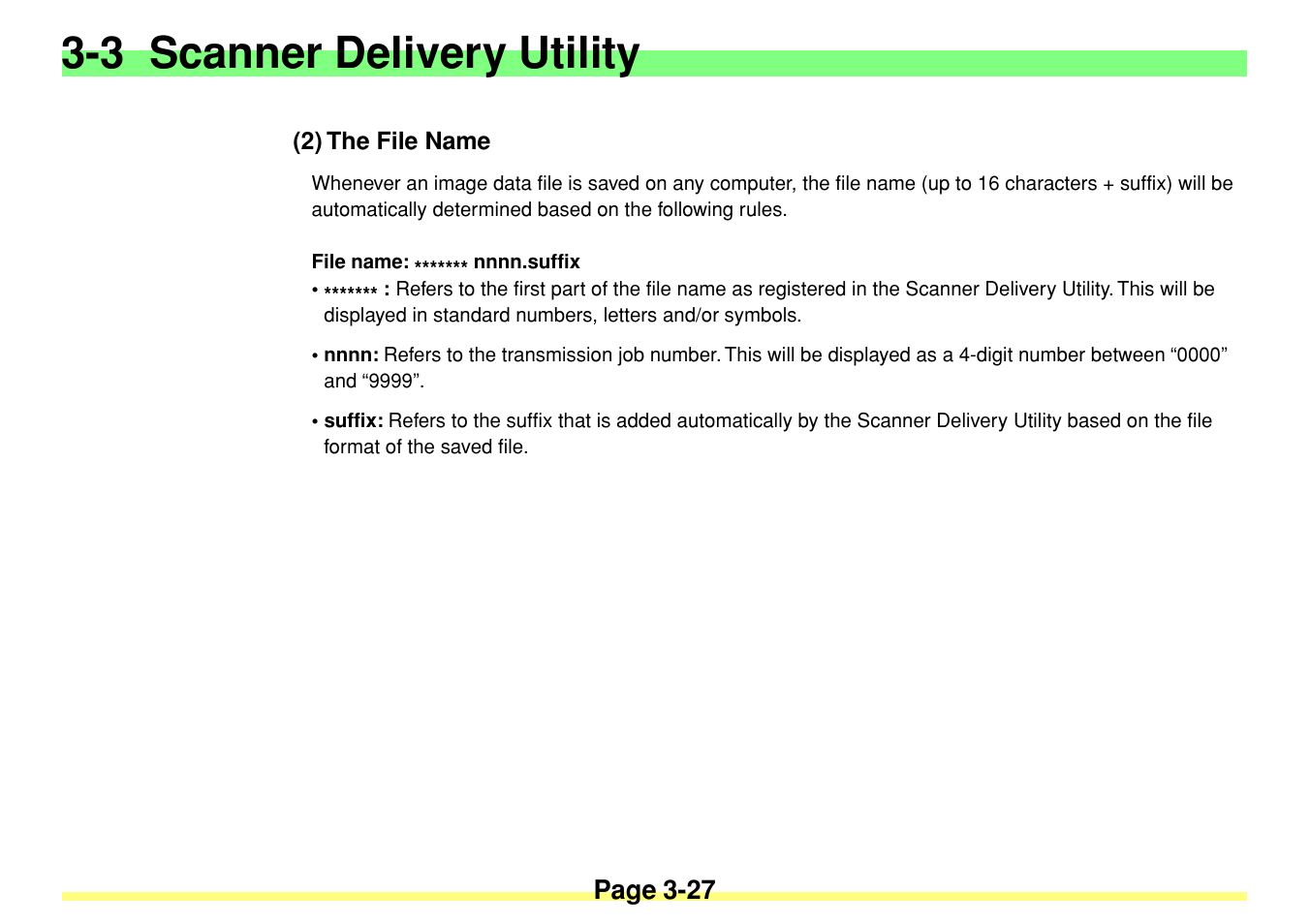 2) the file name, 2) the file name -27, 3 scanner delivery utility | TA Triumph-Adler DC 2020 User Manual | Page 70 / 113