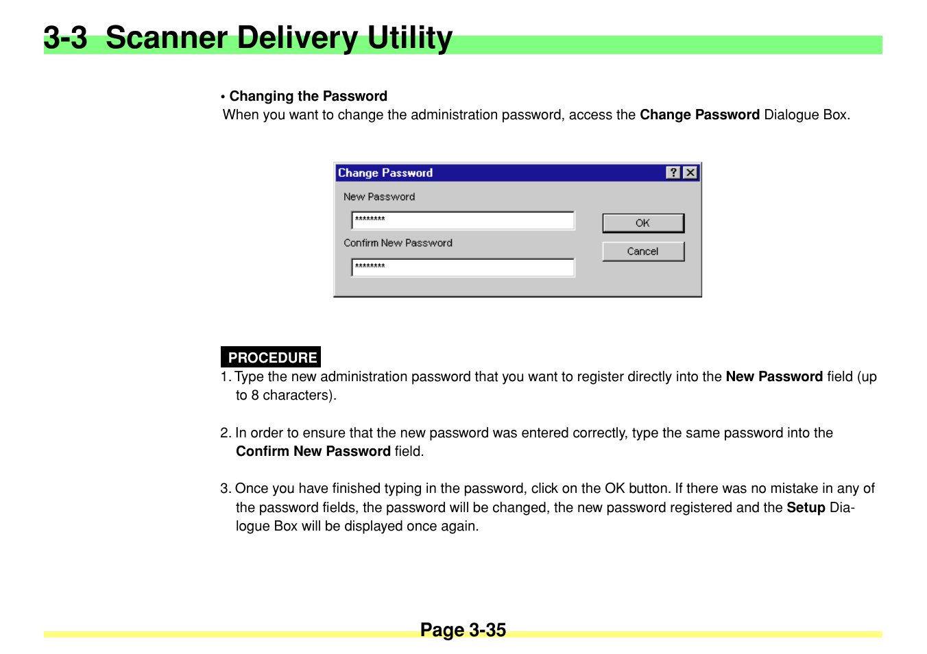 3 scanner delivery utility, Page 3-35 | TA Triumph-Adler DC 2020 User Manual | Page 78 / 113