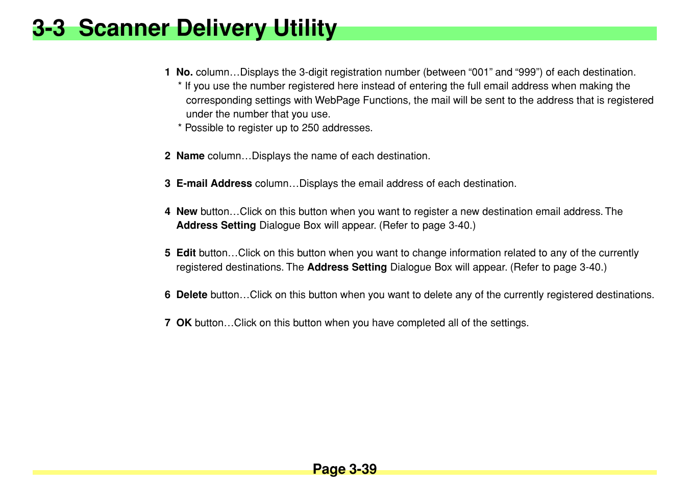 3 scanner delivery utility, Page 3-39 | TA Triumph-Adler DC 2020 User Manual | Page 82 / 113