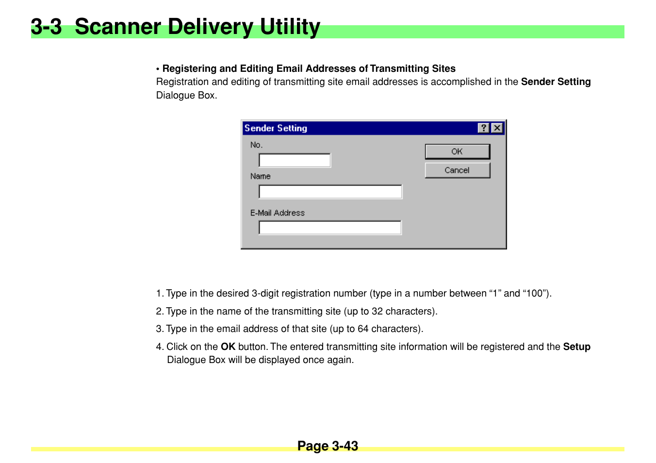 3 scanner delivery utility | TA Triumph-Adler DC 2020 User Manual | Page 86 / 113