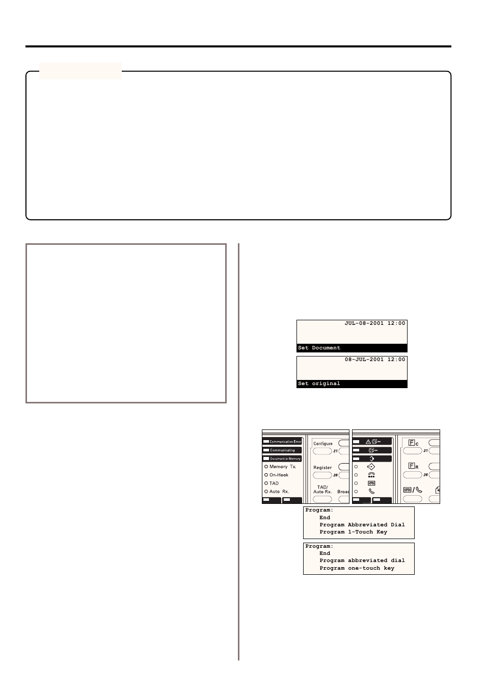 Program keys, 1) registering | TA Triumph-Adler DC 2020 User Manual | Page 110 / 177