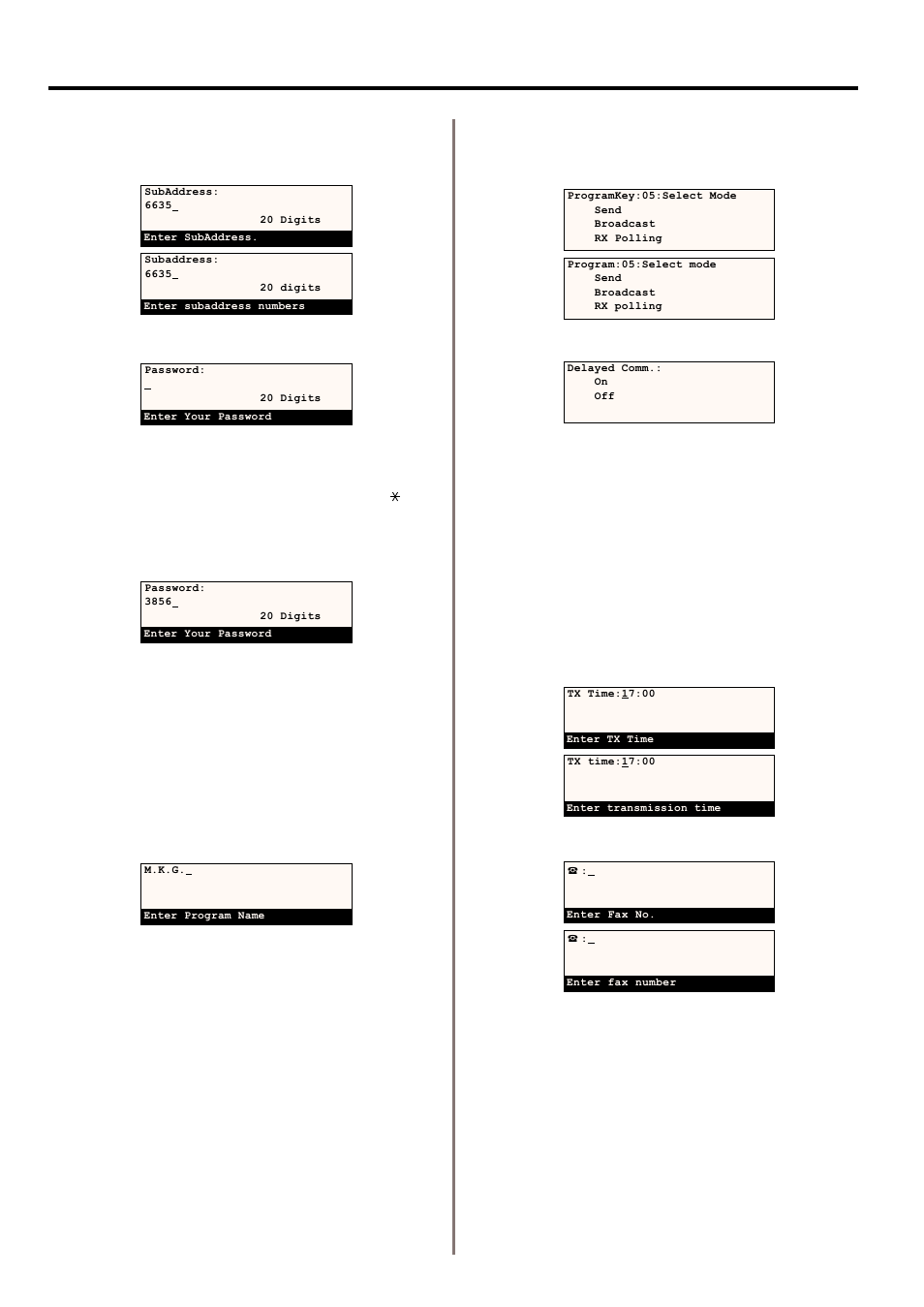 B. broadcast transmission | TA Triumph-Adler DC 2020 User Manual | Page 112 / 177