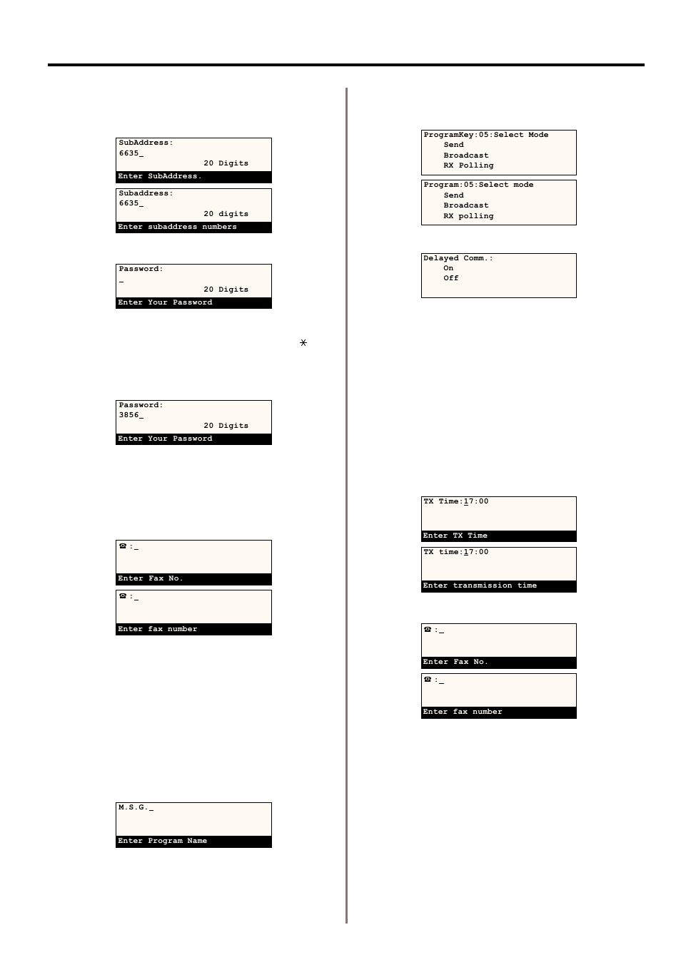 C. polling reception | TA Triumph-Adler DC 2020 User Manual | Page 113 / 177