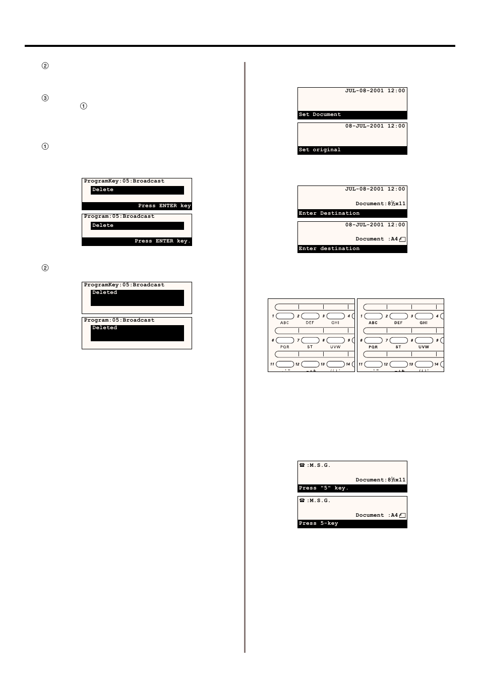 3) using a program key | TA Triumph-Adler DC 2020 User Manual | Page 115 / 177