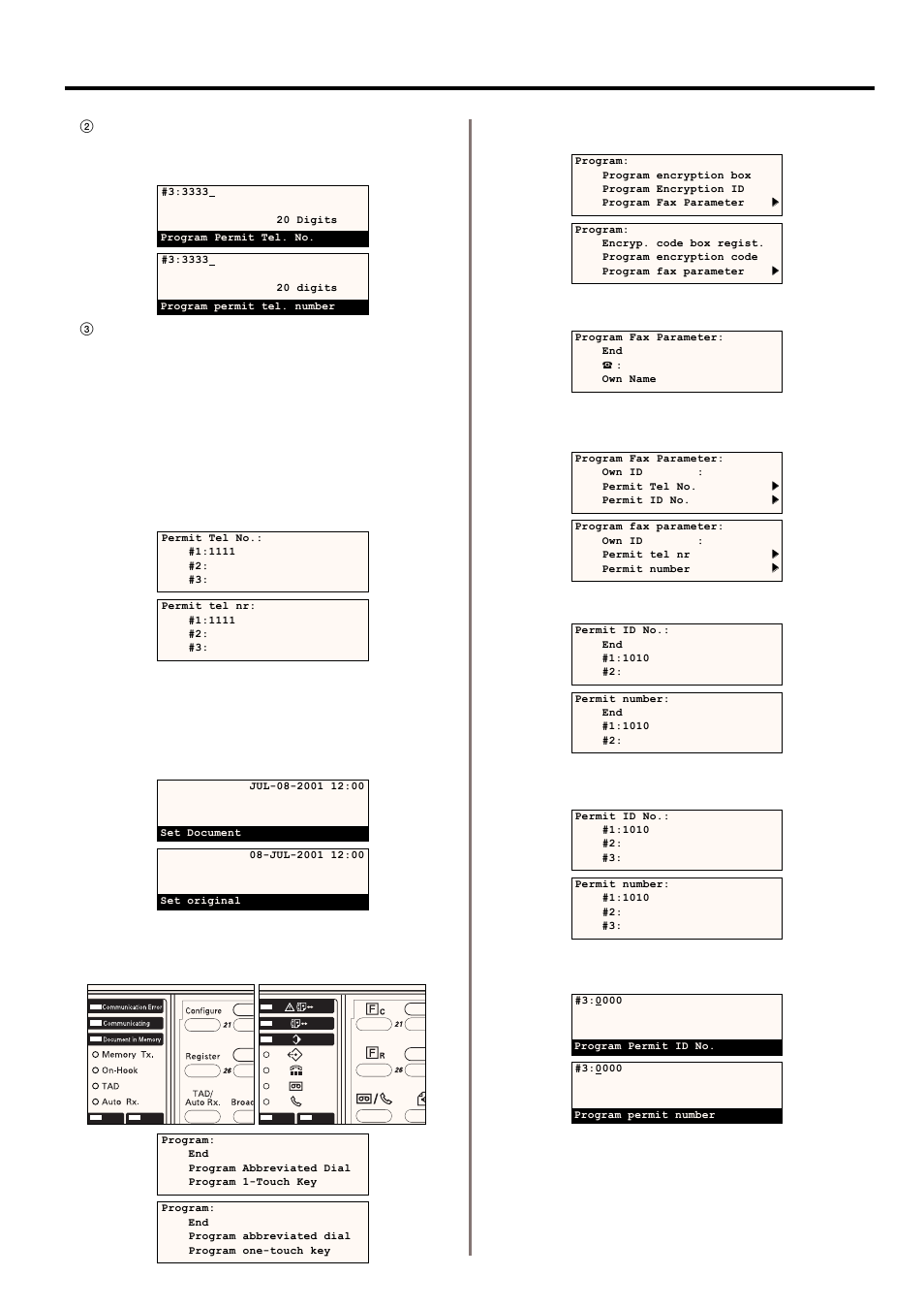 3) registering permit ids | TA Triumph-Adler DC 2020 User Manual | Page 119 / 177