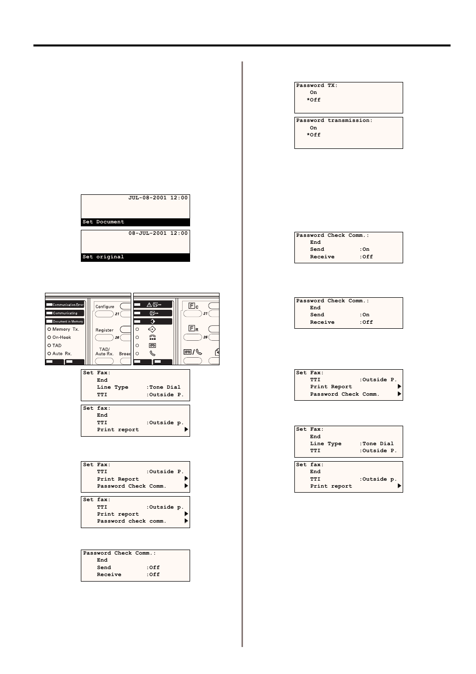 5) turning password check transmission on/off | TA Triumph-Adler DC 2020 User Manual | Page 121 / 177