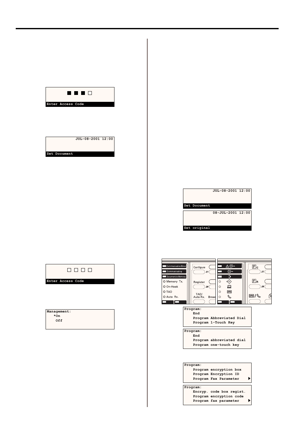 3) entering your access code, 5) registering access codes, 4) turning restricted access off | TA Triumph-Adler DC 2020 User Manual | Page 132 / 177