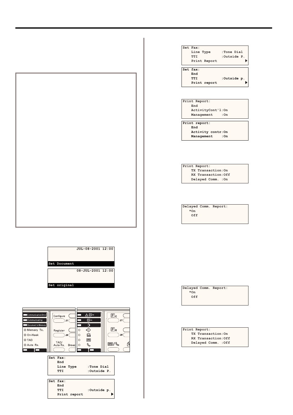 Turning report print out on/off | TA Triumph-Adler DC 2020 User Manual | Page 142 / 177