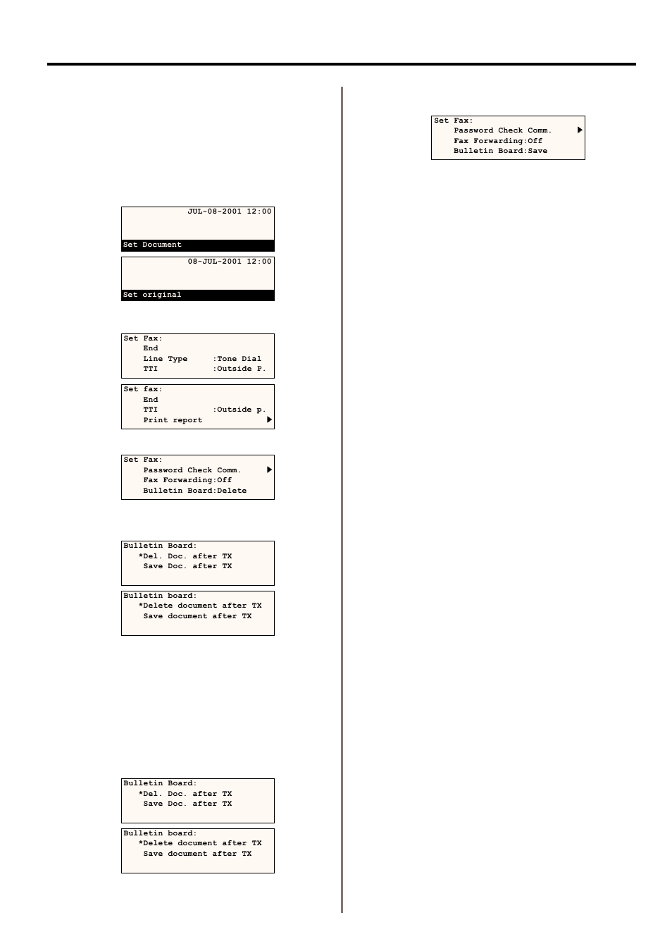 Turning the bulletin board on/off | TA Triumph-Adler DC 2020 User Manual | Page 143 / 177