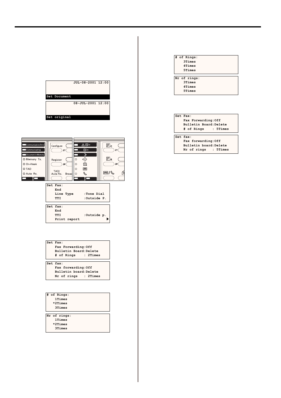 Setting the number of rings (auto fax reception) | TA Triumph-Adler DC 2020 User Manual | Page 144 / 177
