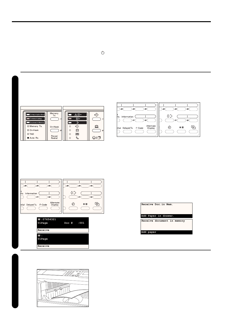 Receiving documents (automatic fax reception), Making copies during a reception, Memory reception | TA Triumph-Adler DC 2020 User Manual | Page 34 / 177
