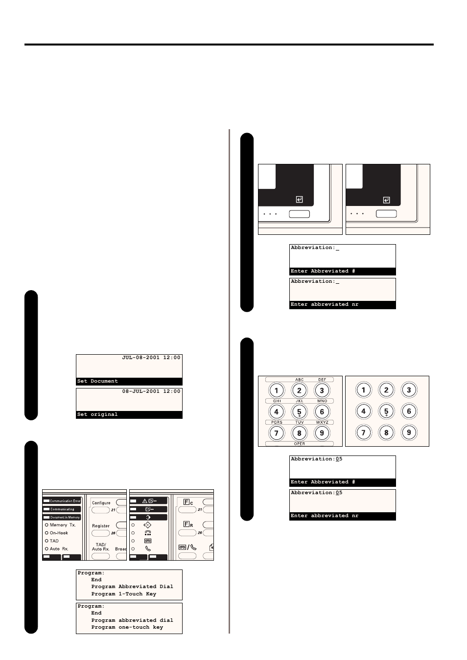 Abbreviated numbers, 1) registering | TA Triumph-Adler DC 2020 User Manual | Page 46 / 177