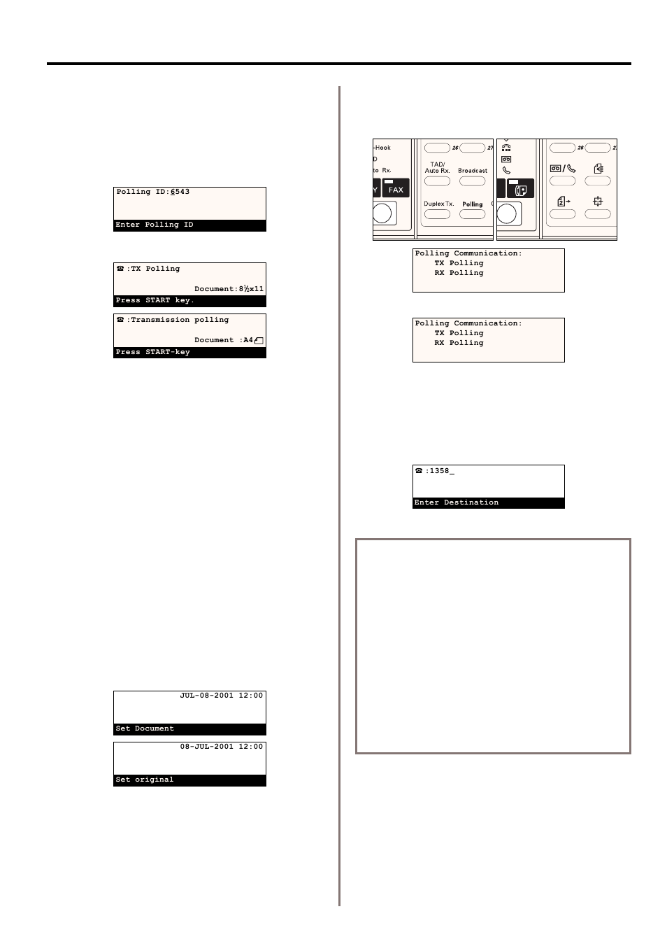 2) polling reception | TA Triumph-Adler DC 2020 User Manual | Page 89 / 177