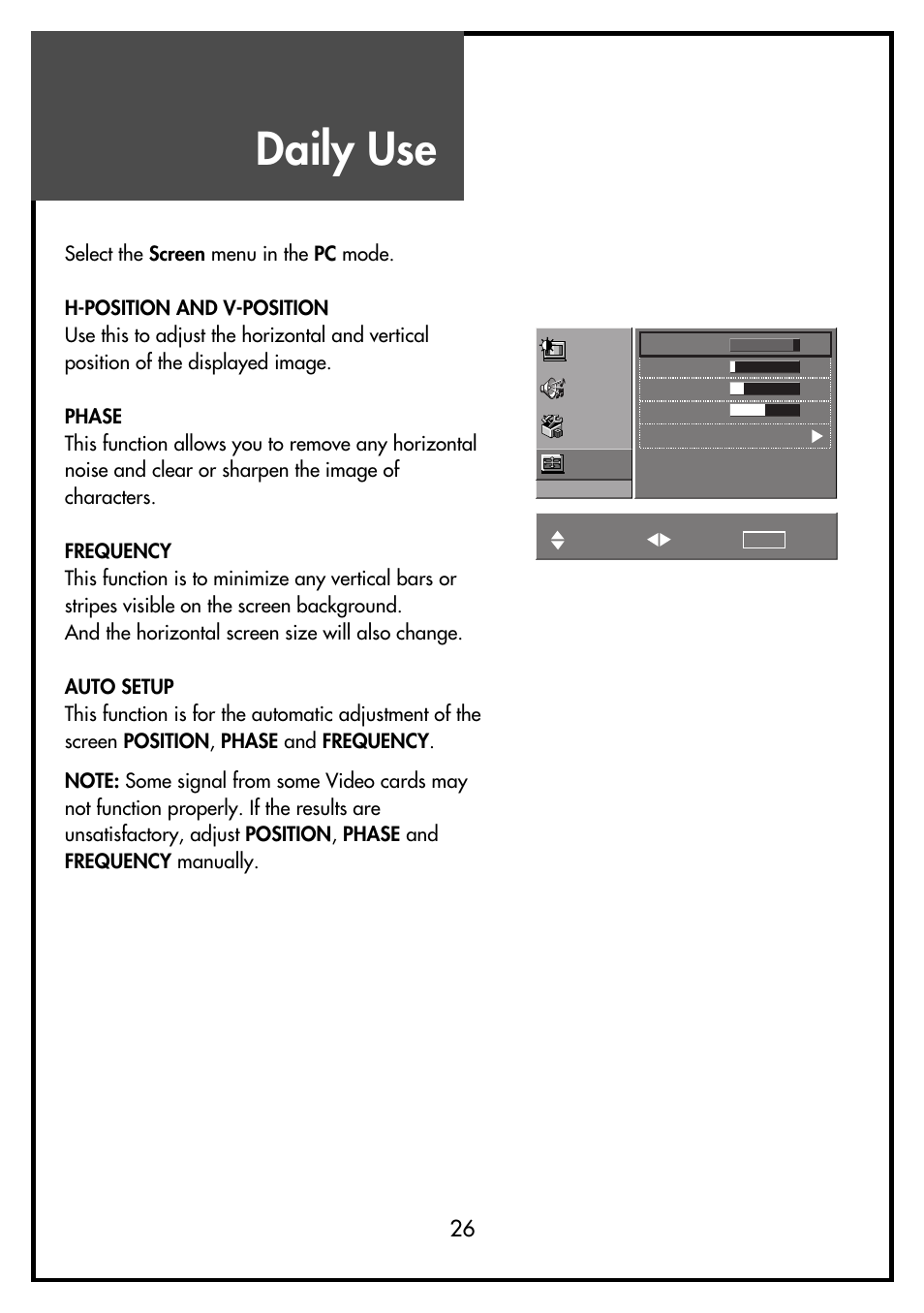 Daily use | Daewoo DSL-15D3 User Manual | Page 26 / 29