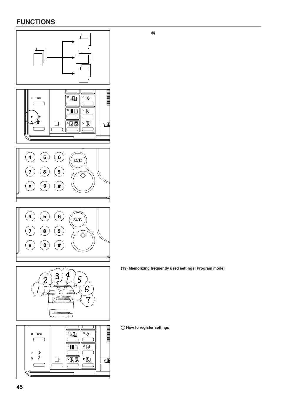 1 how to register settings, How to register settings, Functions | TA Triumph-Adler DC 2023 User Manual | Page 48 / 90