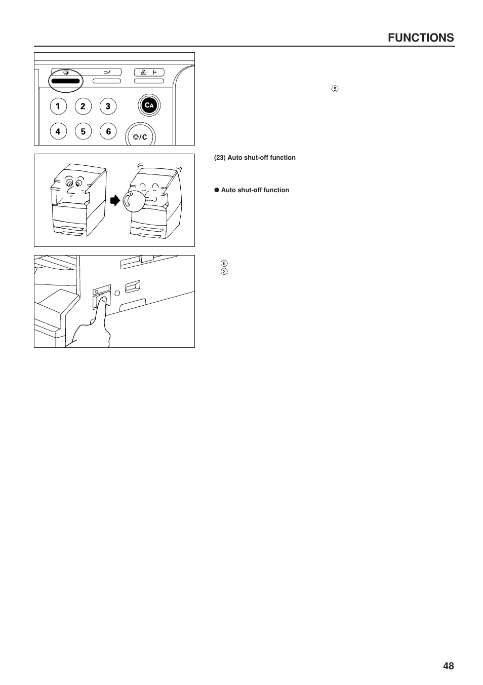 23) auto shut-off function, Functions | TA Triumph-Adler DC 2023 User Manual | Page 51 / 90