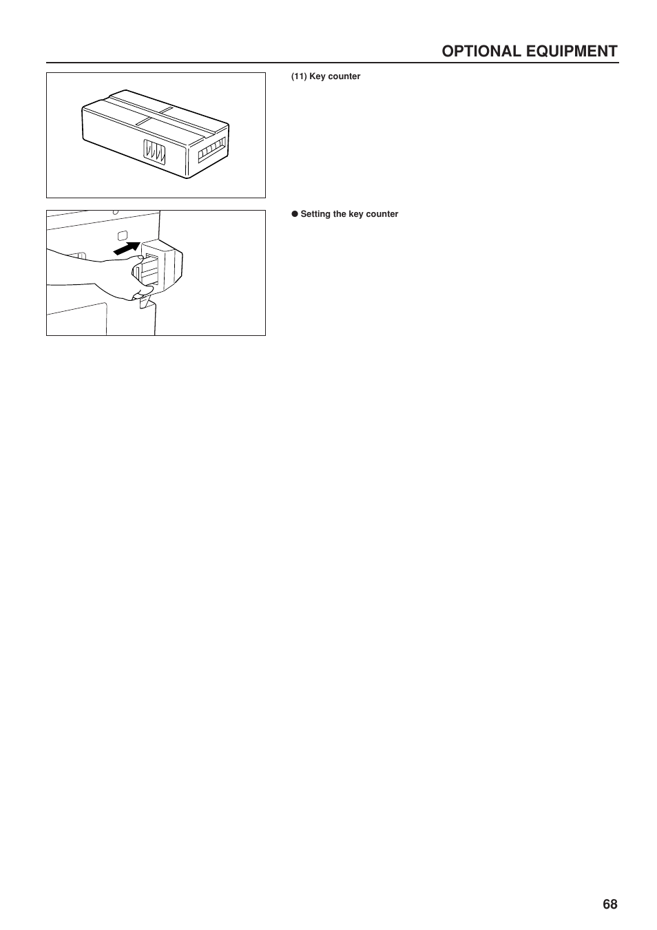 11) key counter, Setting the key counter, Optional equipment | TA Triumph-Adler DC 2023 User Manual | Page 71 / 90