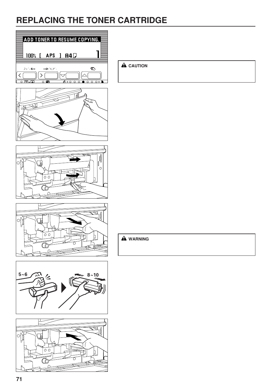 Replacing the toner cartridge | TA Triumph-Adler DC 2023 User Manual | Page 74 / 90