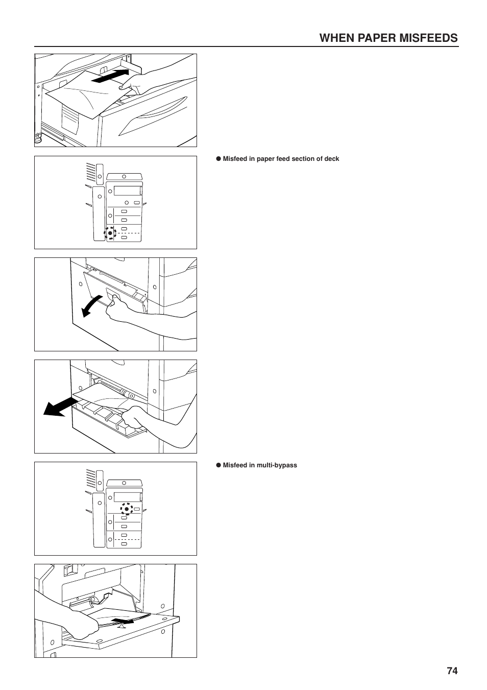 When paper misfeeds | TA Triumph-Adler DC 2023 User Manual | Page 77 / 90