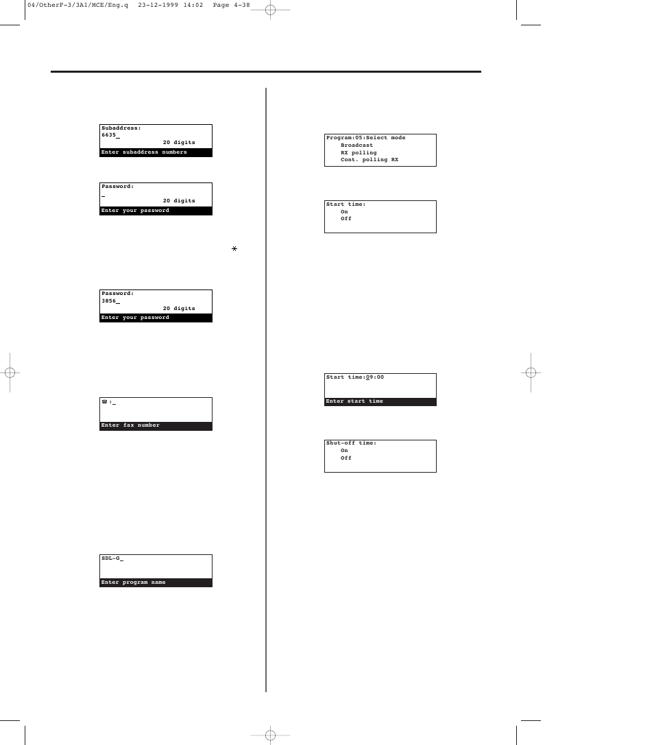 P4-38, D. continuous polling reception | TA Triumph-Adler DC 2023 User Manual | Page 110 / 167