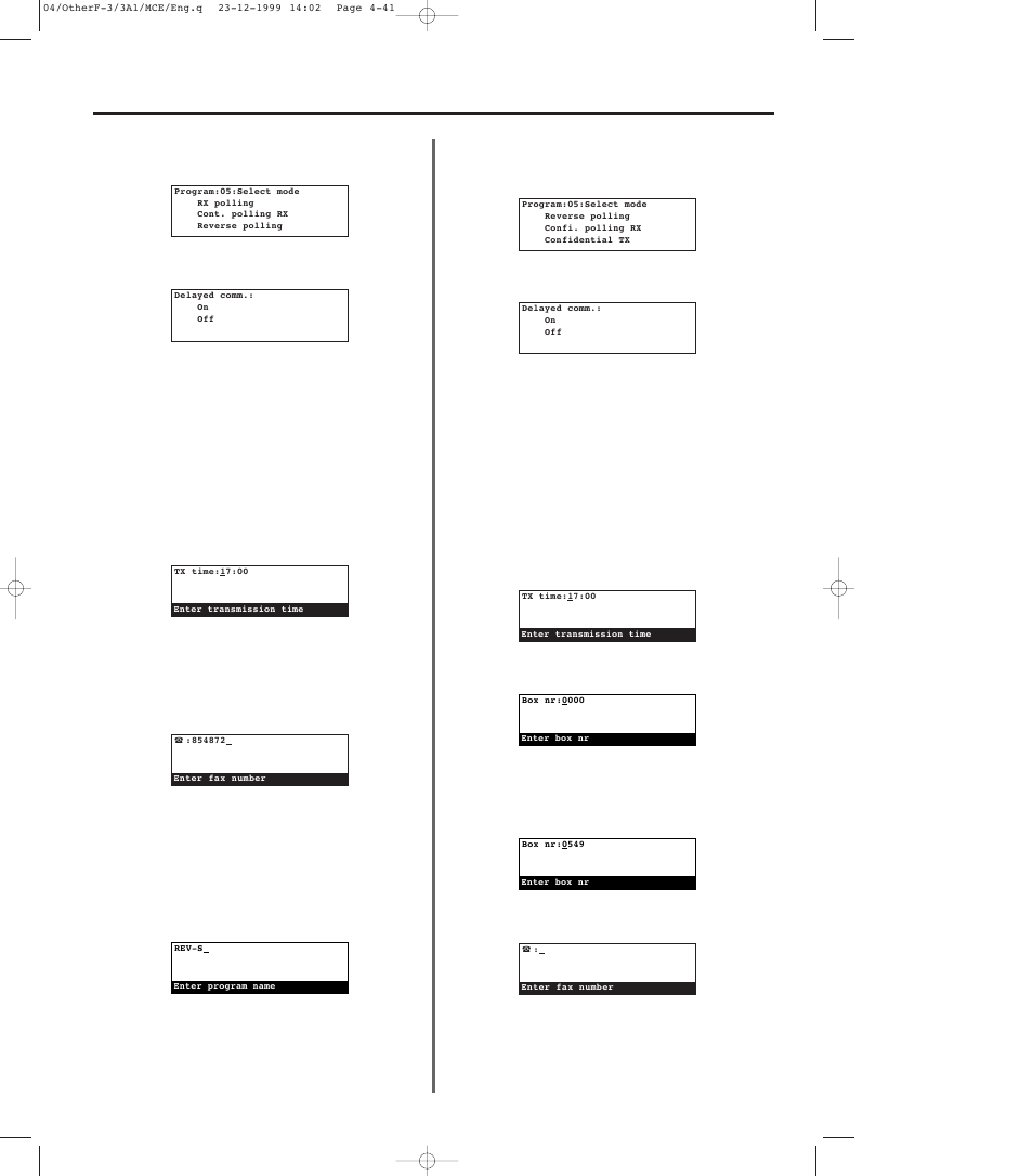 P4-41, G. transmission to a destination confidential box | TA Triumph-Adler DC 2023 User Manual | Page 113 / 167