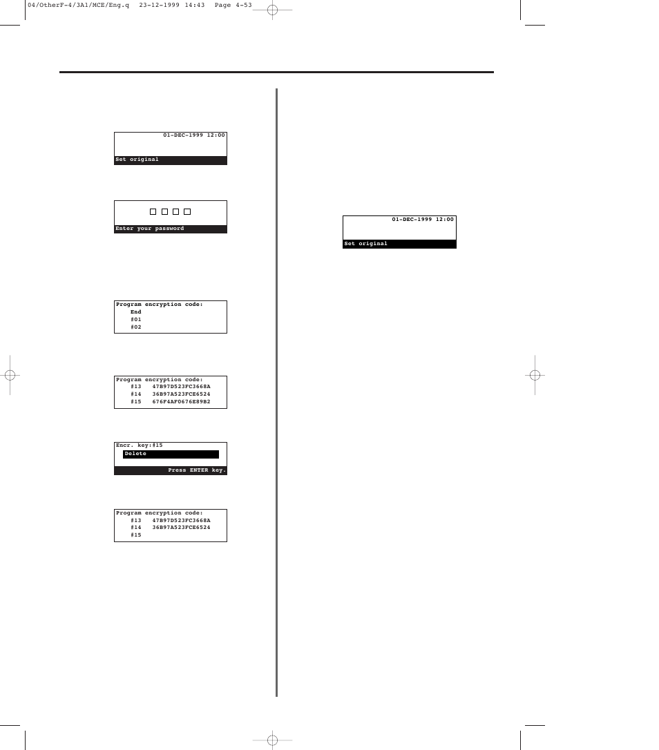 2) deleting encryption keys, 3) required operation (transmitting party), 2) deleting encryption keys -53 | 3) required operation (transmitting party) -53 | TA Triumph-Adler DC 2023 User Manual | Page 125 / 167