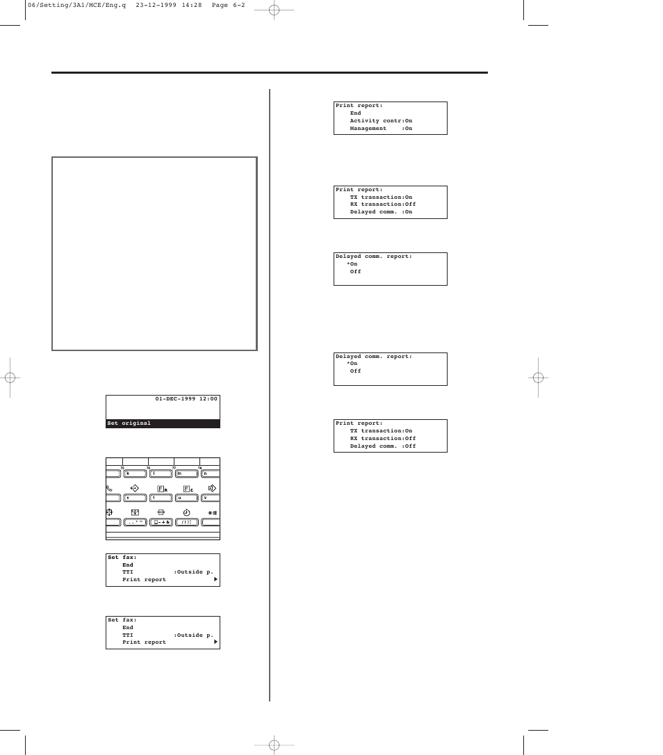 Turning report print out on/off, Turning report print out on/off -2 | TA Triumph-Adler DC 2023 User Manual | Page 138 / 167