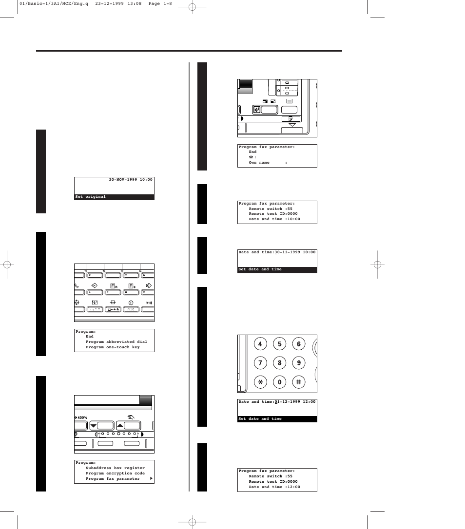 3) setting the date and time, 3) setting the date and time -8 | TA Triumph-Adler DC 2023 User Manual | Page 16 / 167