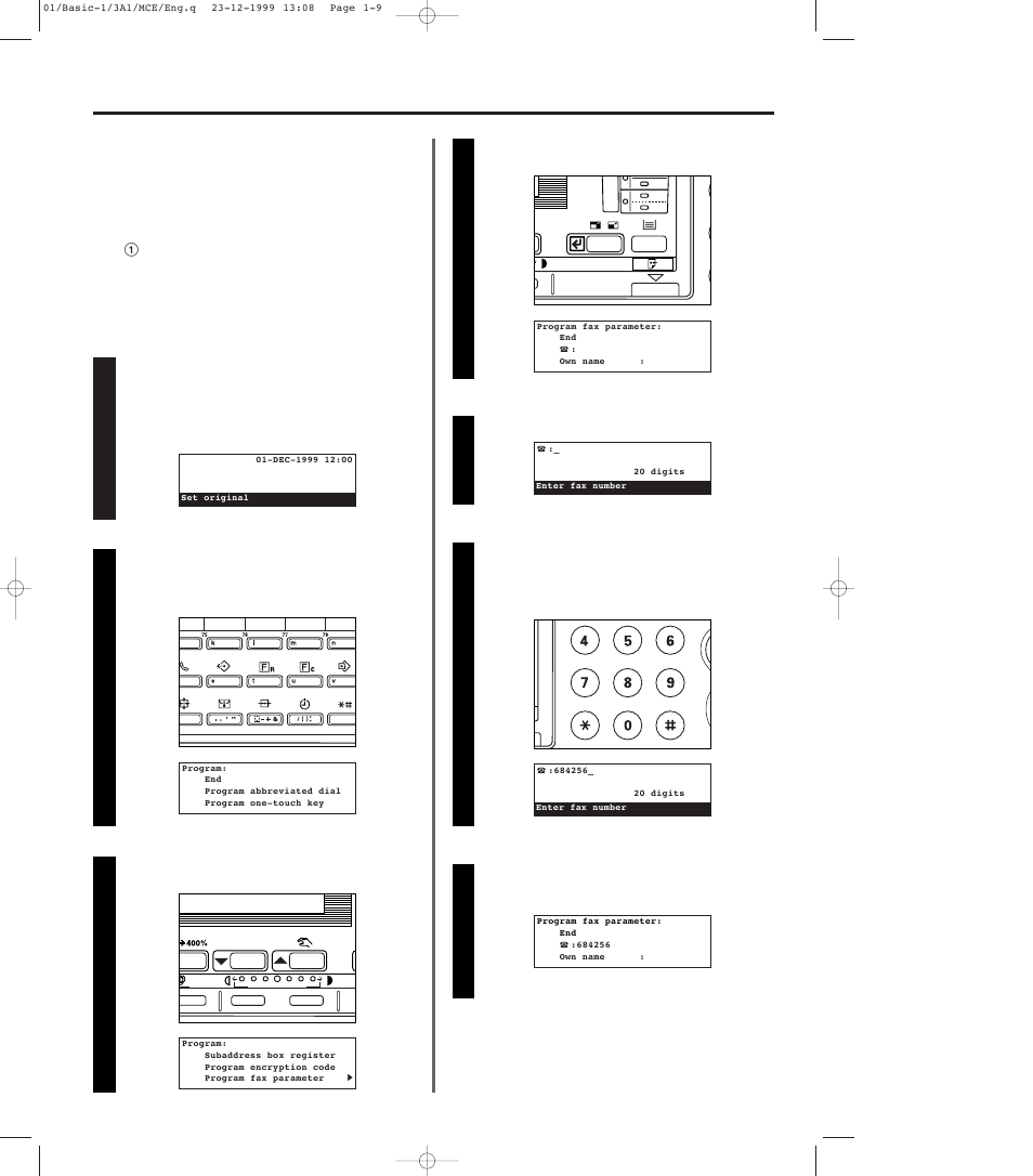 4) registering your self-station information, 1 registering your fax number, 4) registering your self-station information -9 | Registering your fax number -9 | TA Triumph-Adler DC 2023 User Manual | Page 17 / 167