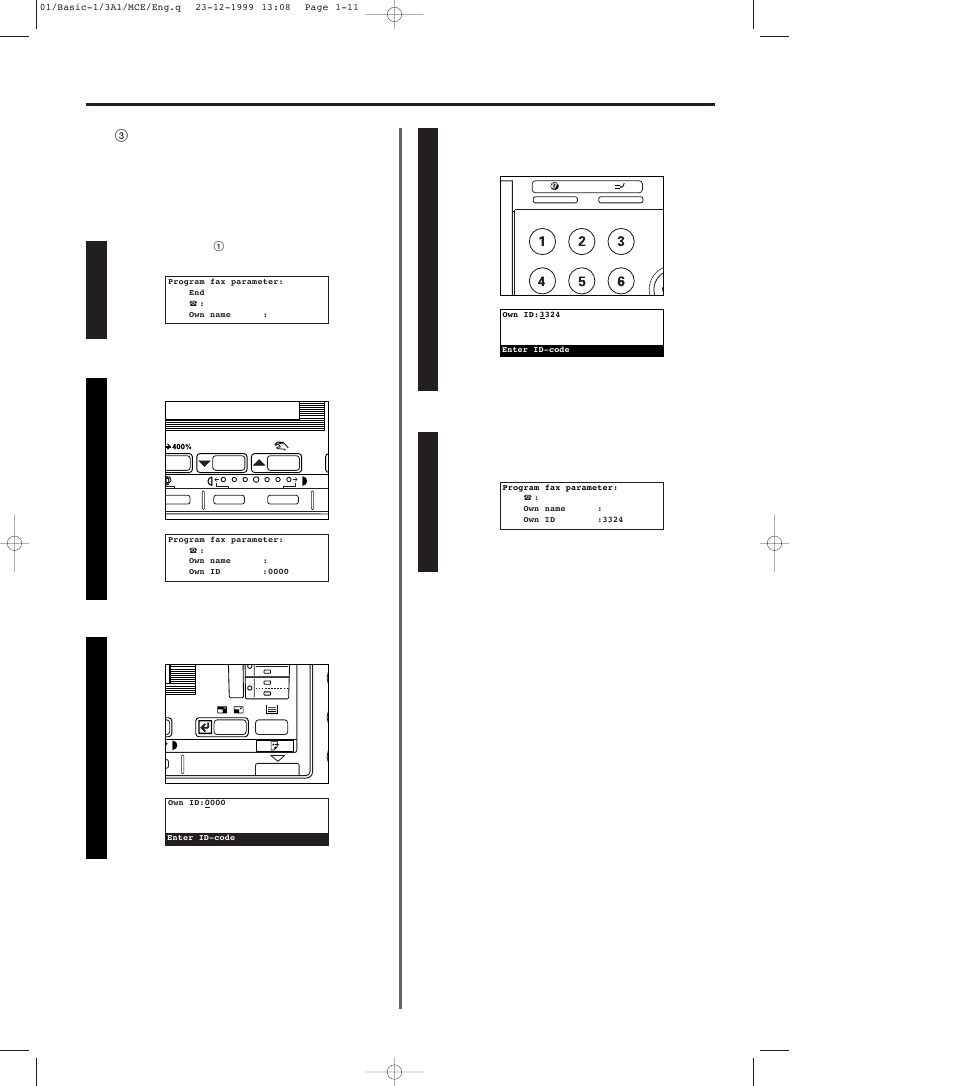 3 registering your station id, Registering your station id -11 | TA Triumph-Adler DC 2023 User Manual | Page 19 / 167