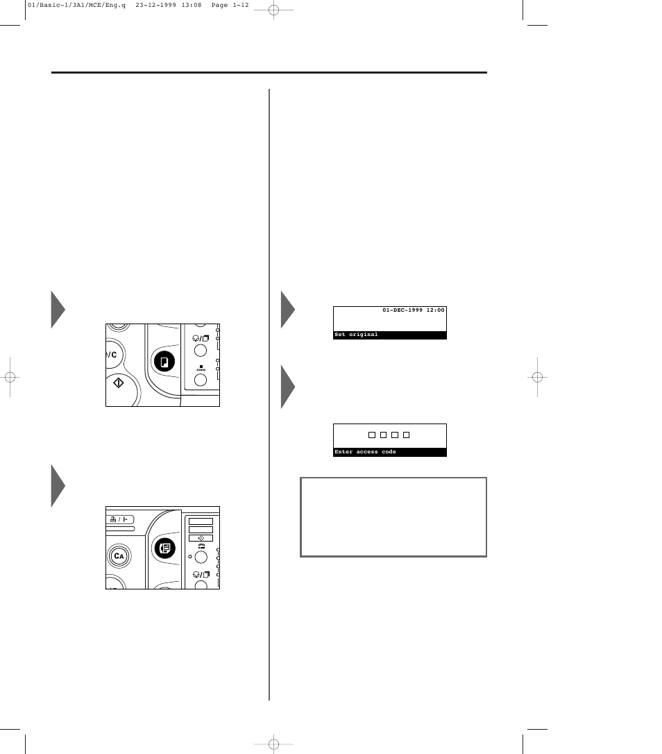 Features and functions of this fax, 2) initial mode, Features and functions of this fax -12 | 1) switching from the copy operation mode to, The fax operation mode -12, 2) initial mode -12, Message display in the initial mode -12, 164 (2) initial mode | TA Triumph-Adler DC 2023 User Manual | Page 20 / 167