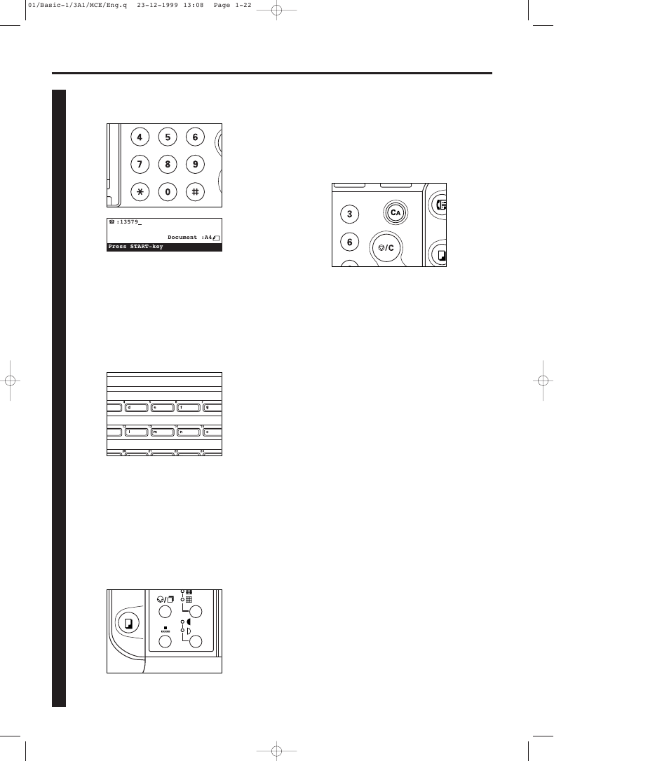One-touch keys, Abbreviated numbers, One-touch keys -22 | Abbreviated numbers -22 | TA Triumph-Adler DC 2023 User Manual | Page 30 / 167