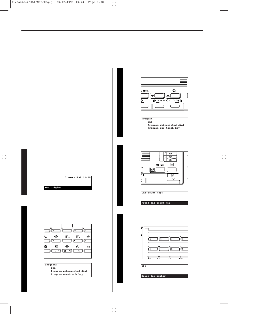 One-touch keys, 1) registering, One-touch keys -30 | 1) registering -30, 164 (1) registering | TA Triumph-Adler DC 2023 User Manual | Page 38 / 167