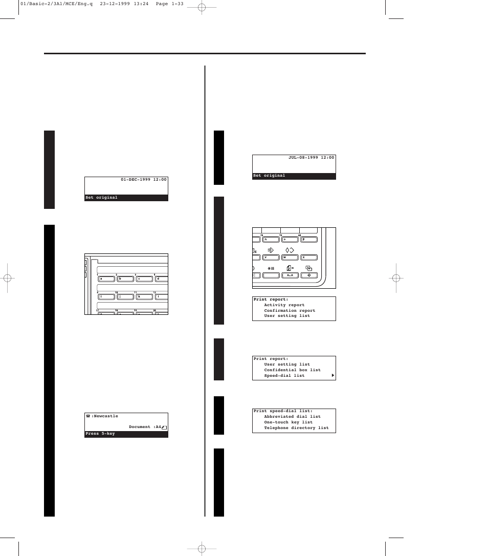3) dialling, 4) printing out a one-touch key list | TA Triumph-Adler DC 2023 User Manual | Page 41 / 167