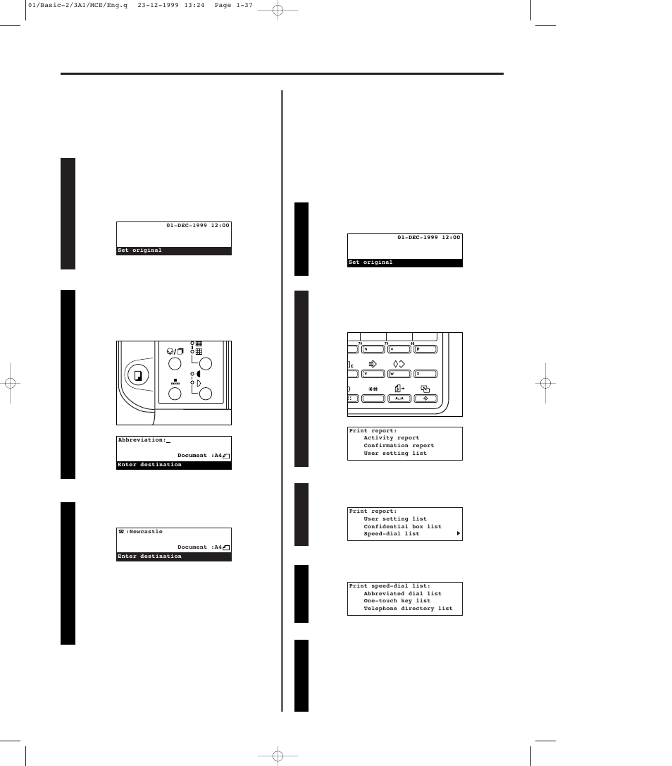 3) dialling, 4) printing out an abbreviated dial list | TA Triumph-Adler DC 2023 User Manual | Page 45 / 167