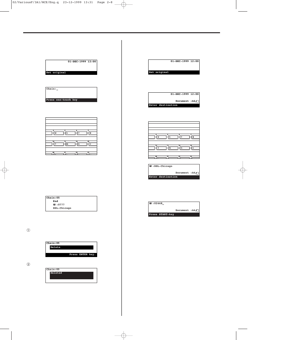 2) modifying and deleting, 3) using a chain dial key, 164 (3) using a chain dial key | TA Triumph-Adler DC 2023 User Manual | Page 56 / 167