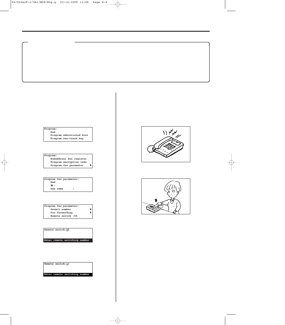 Remote switching, 1) changing the remote switching number, 2) operation | Remote switching -4 | TA Triumph-Adler DC 2023 User Manual | Page 76 / 167