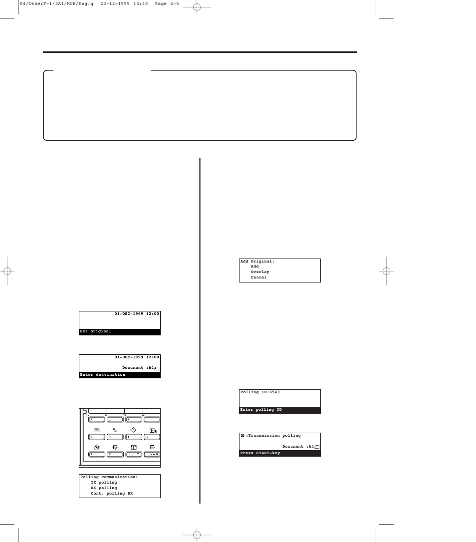 Polling communication, 1) polling transmission, Polling communication -5 | 1) polling transmission -5, 164 (1) polling transmission | TA Triumph-Adler DC 2023 User Manual | Page 77 / 167